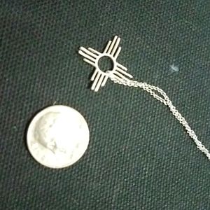 Silver Zia necklace